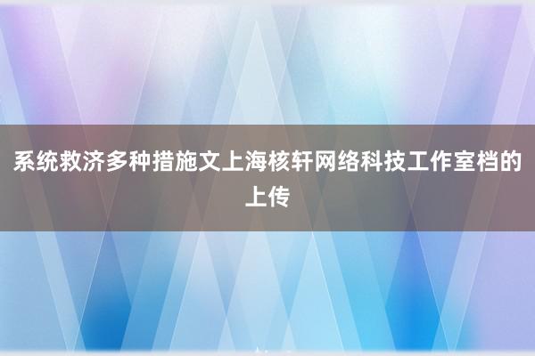 系统救济多种措施文上海核轩网络科技工作室档的上传